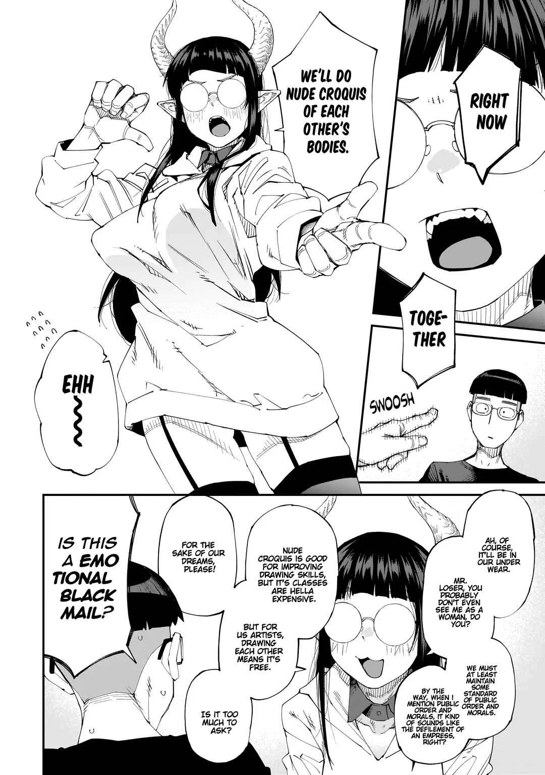 Otaku-kun no Seiheki o Isshou Yugamete Iku Ishuzoku Musume-tachi Chapter 4: Otaku Succubus's Nude croquis - Page 7