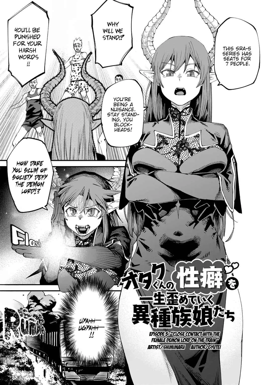 Otaku-kun no Seiheki o Isshou Yugamete Iku Ishuzoku Musume-tachi Chapter 5: Close Contact with Female Demon Lord on the Train - Page 3