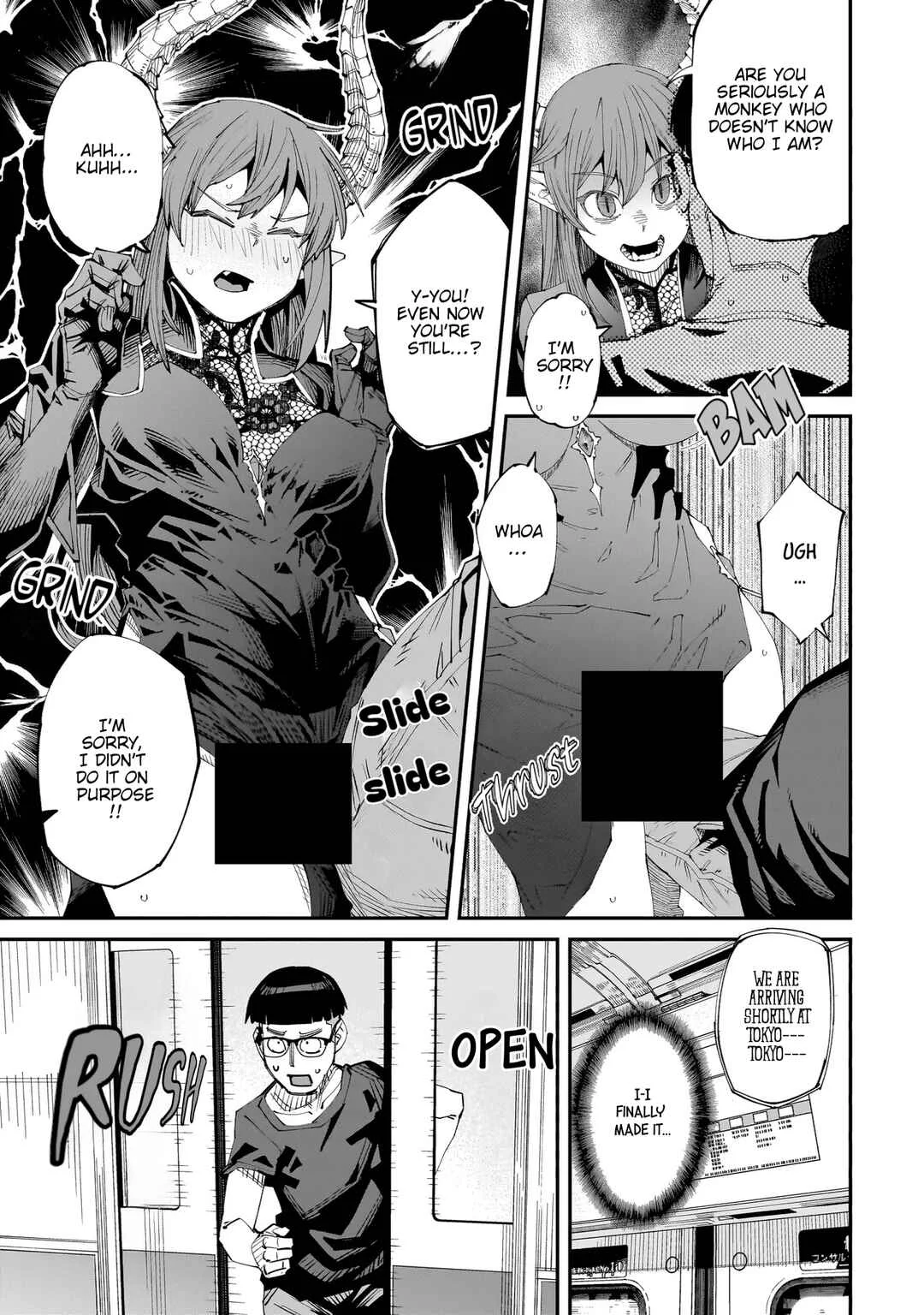 Otaku-kun no Seiheki o Isshou Yugamete Iku Ishuzoku Musume-tachi Chapter 5: Close Contact with Female Demon Lord on the Train - Page 9