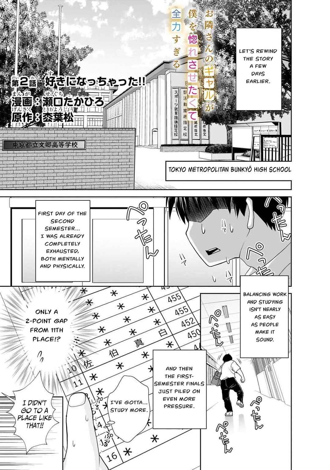 Otonari-san no Gyaru ga Boku wo Hore Sasetakute Zenryoku Sugiru Chapter 2: I Fell for Him!! - Page 1