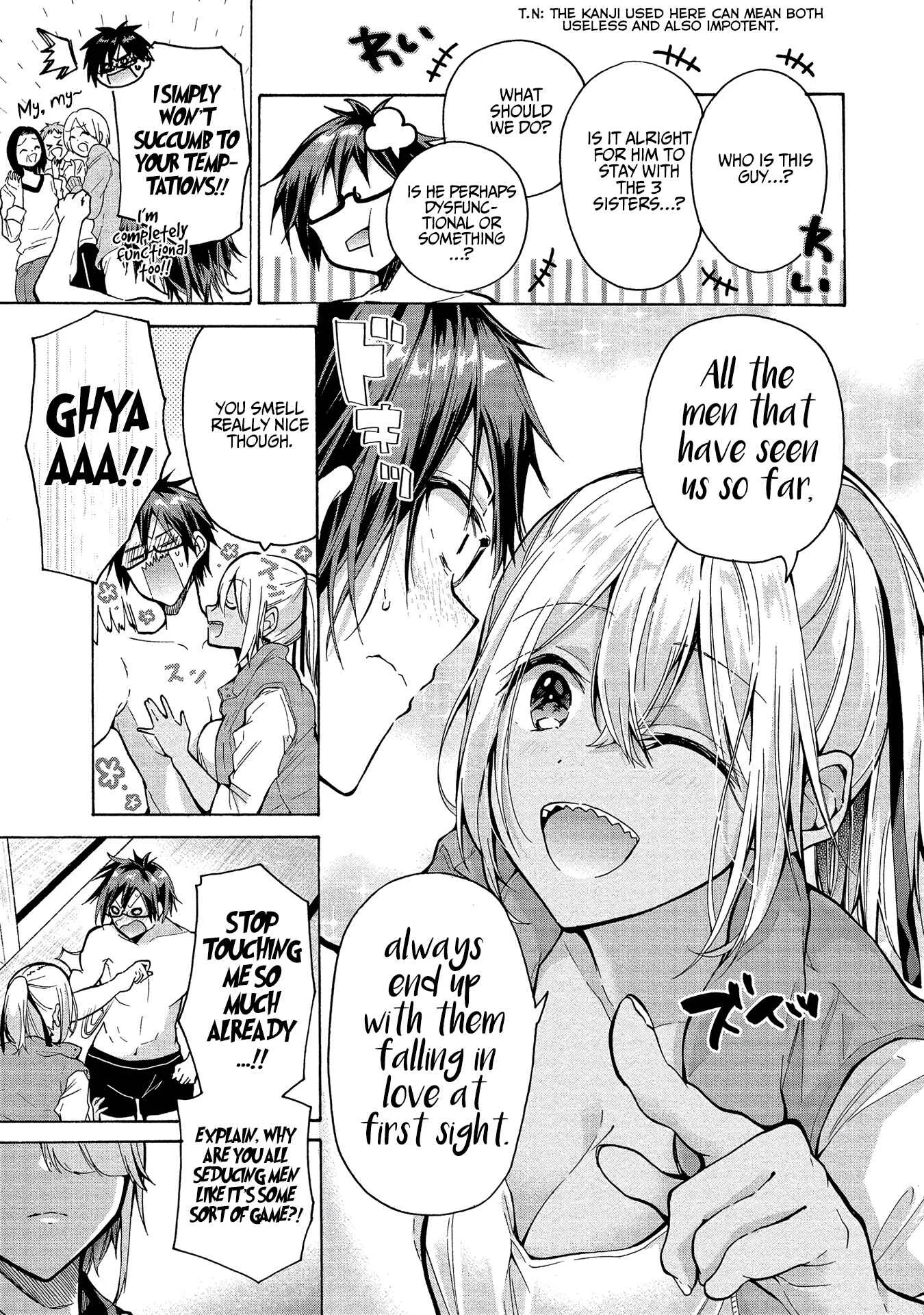 Sanshimai ga Ore wo Yuuwaku Shite Kuru!! Chapter 2: The Town’s True Identity. - Page 6
