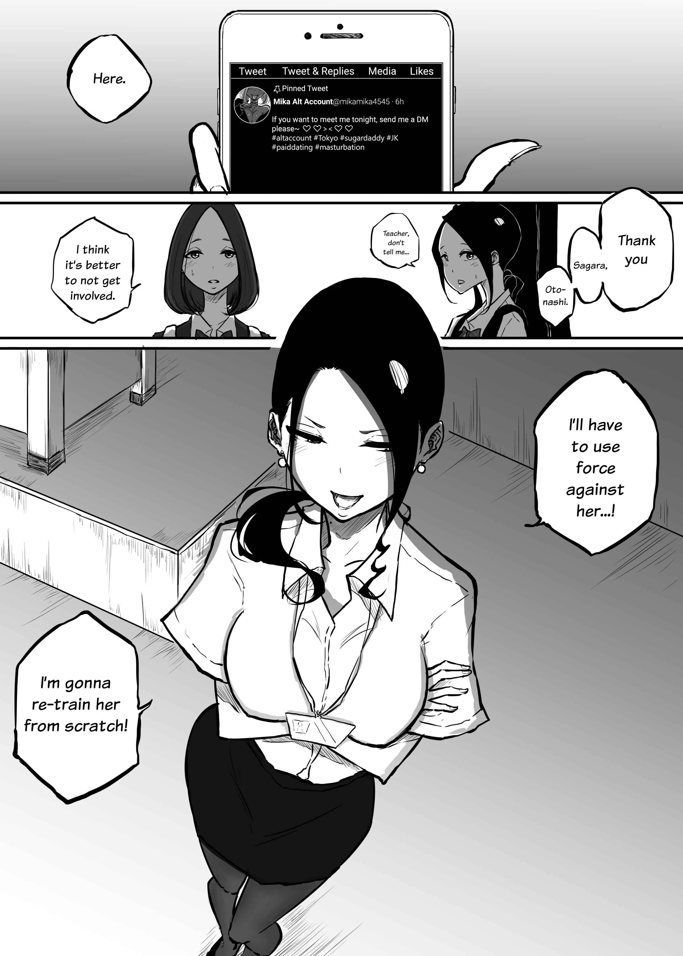 Sparta Sensei ga Oshiego no Bitch Gal ni Ecchi na Koto Sareru Hanashi Chapter 1 - Page 9