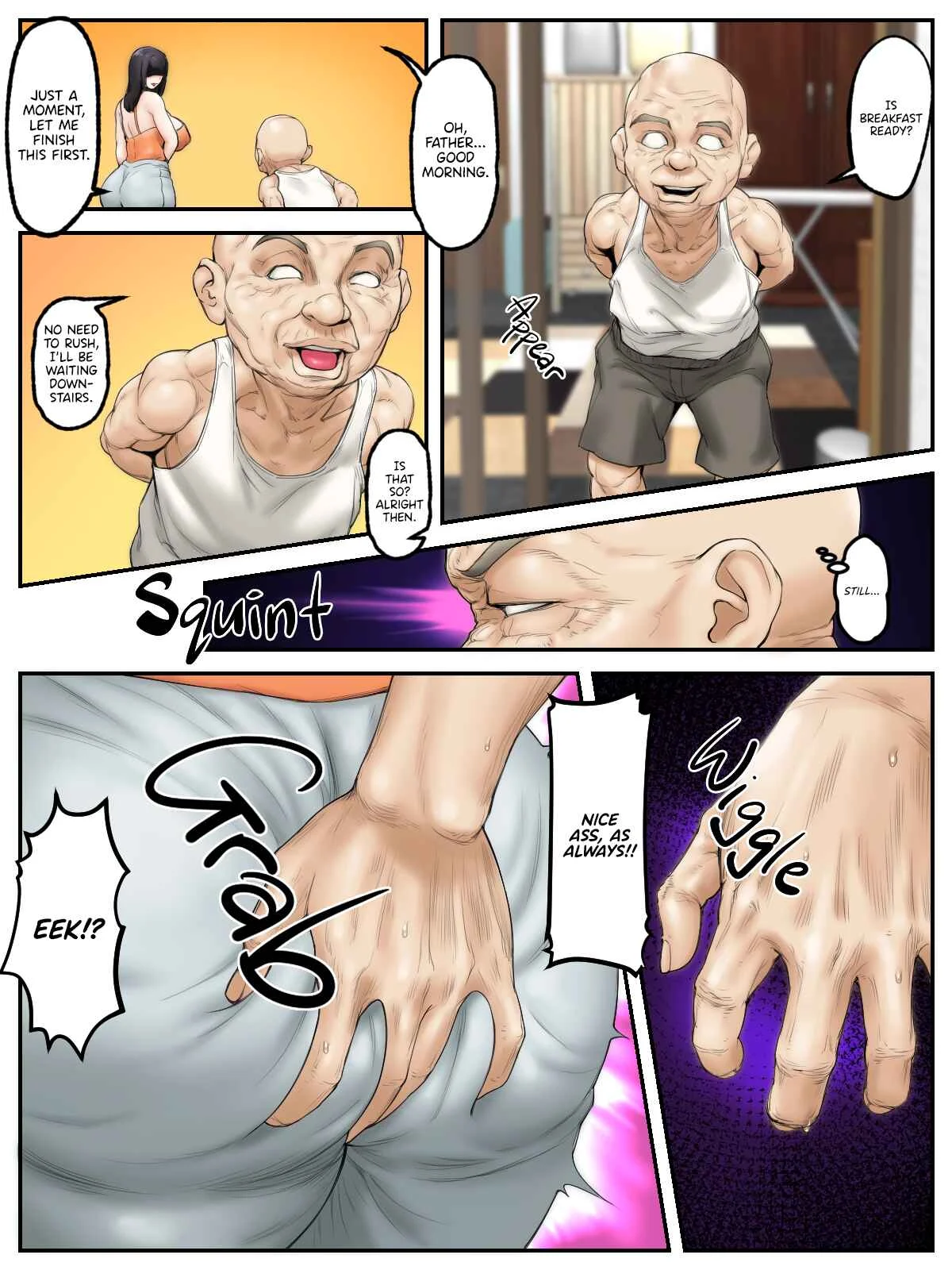 Stepfather Netorare ~Introducing Makie, the Huge-titted Wife with the Hidden eyes~ Chapter 1: Oneshot - Page 4