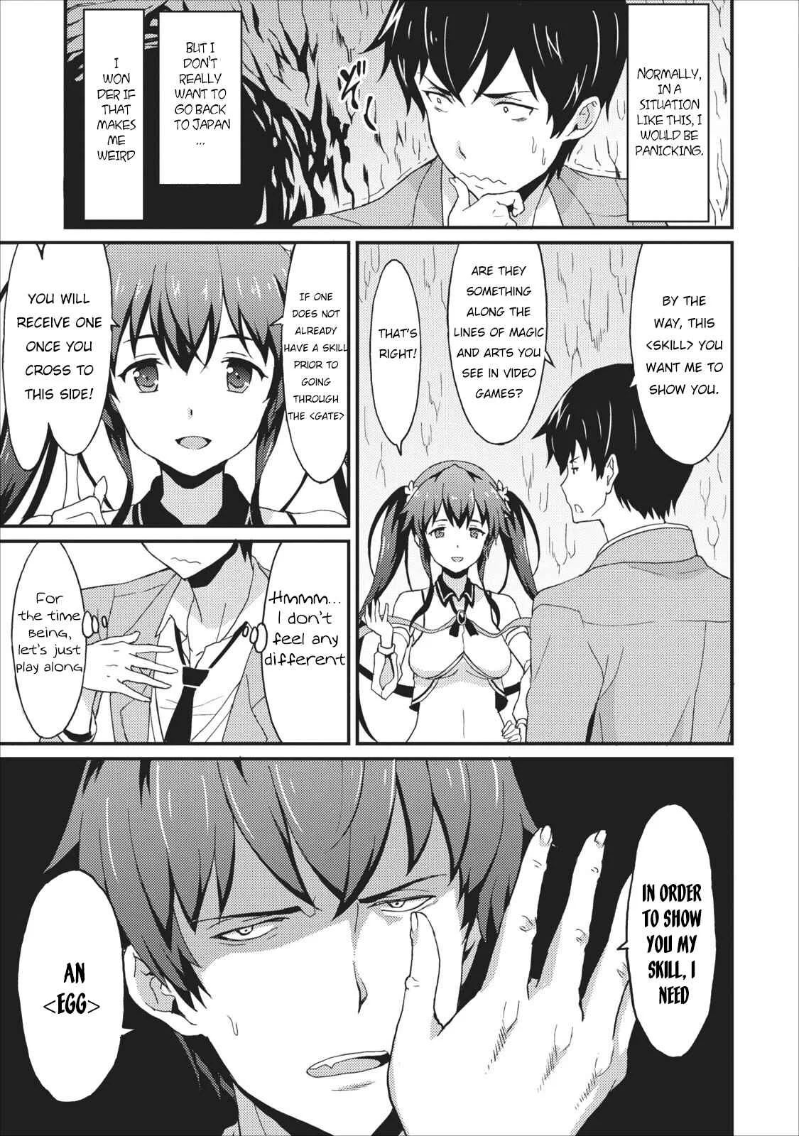 Taberu Dake de Level-Up! Damegami to Issho ni Isekai Musou Chapter 1 - Page 6