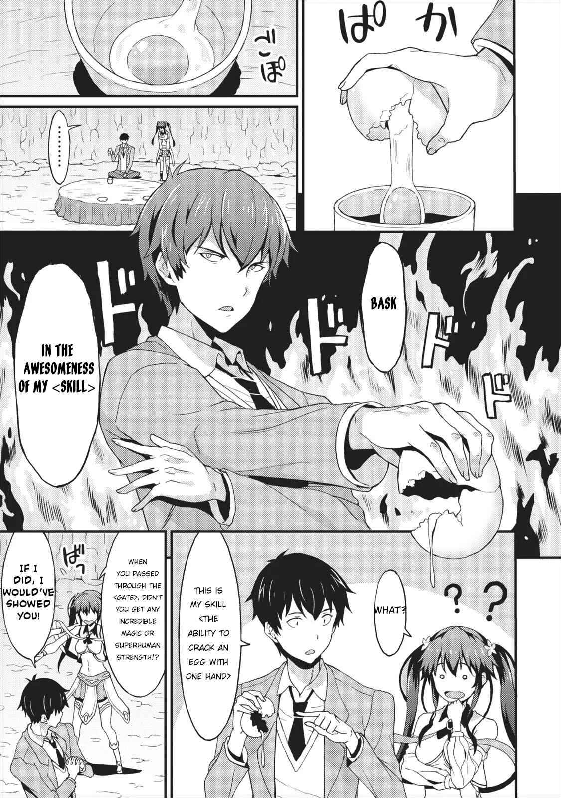Taberu Dake de Level-Up! Damegami to Issho ni Isekai Musou Chapter 1 - Page 8