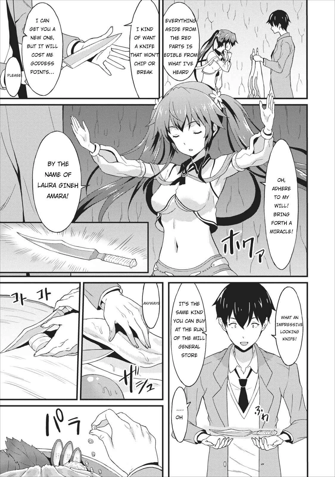 Taberu Dake de Level-Up! Damegami to Issho ni Isekai Musou Chapter 1 - Page 34