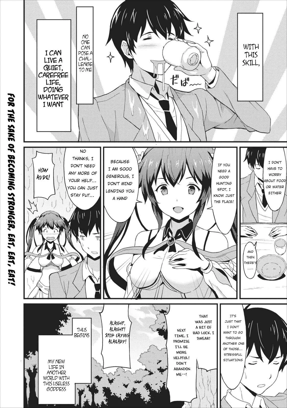 Taberu Dake de Level-Up! Damegami to Issho ni Isekai Musou Chapter 1 - Page 41