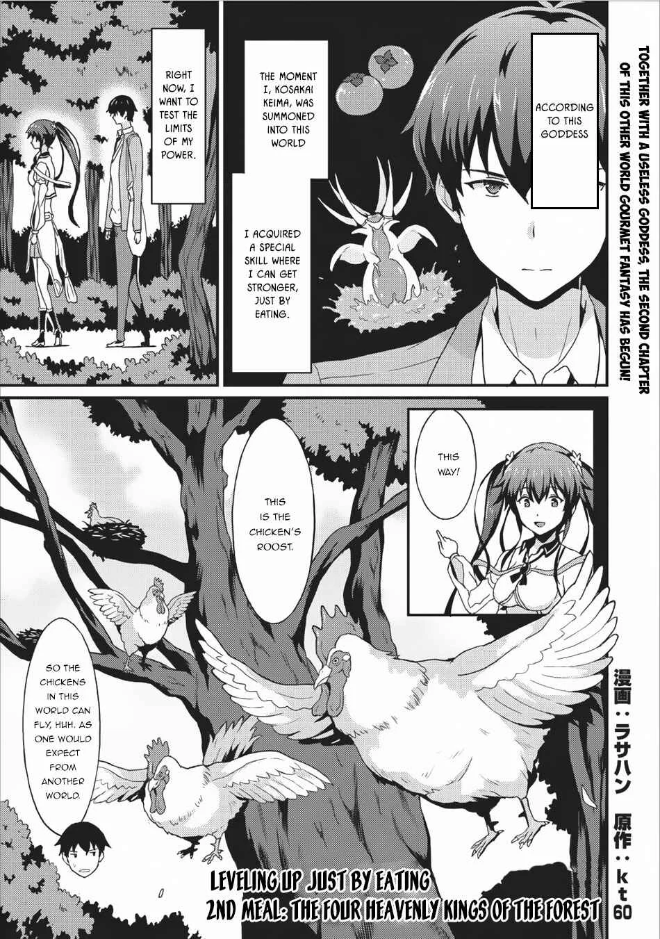 Taberu Dake de Level-Up! Damegami to Issho ni Isekai Musou Chapter 2: The Four Heavenly Kings of the Forest - Page 2