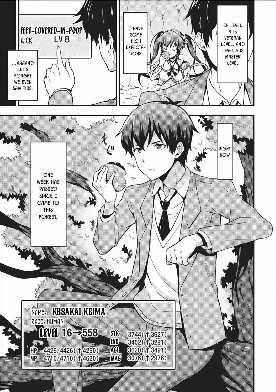 Taberu Dake de Level-Up! Damegami to Issho ni Isekai Musou Chapter 2: The Four Heavenly Kings of the Forest - Page 22