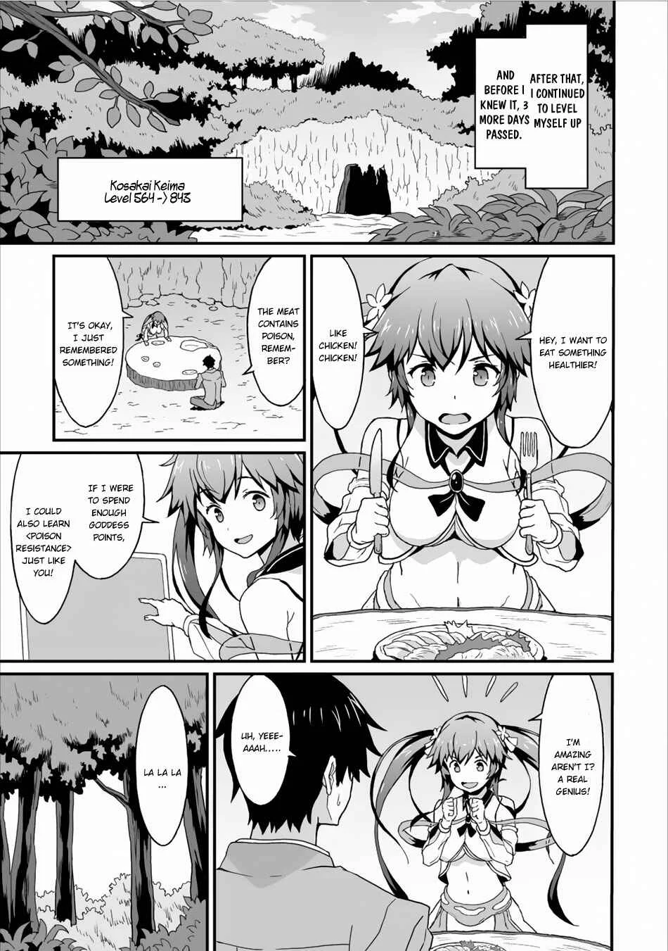 Taberu Dake de Level-Up! Damegami to Issho ni Isekai Musou Chapter 3: The Strongest And The Wisest - Page 8