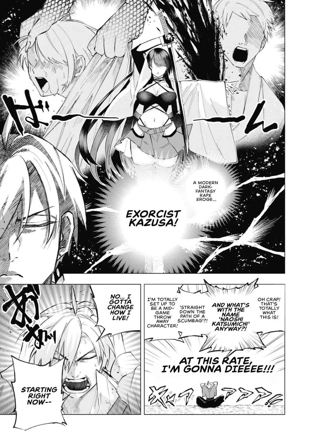 Taimashi Tensei ~Kakoku na Eroge Sekai de Kitsunegao no Kansaiben na Shouwaru Otoko wa Donai Surya Ee desu ka?~ Chapter 1: A man named Naoshi Katsumichi, First-Class Exorcist - Page 5