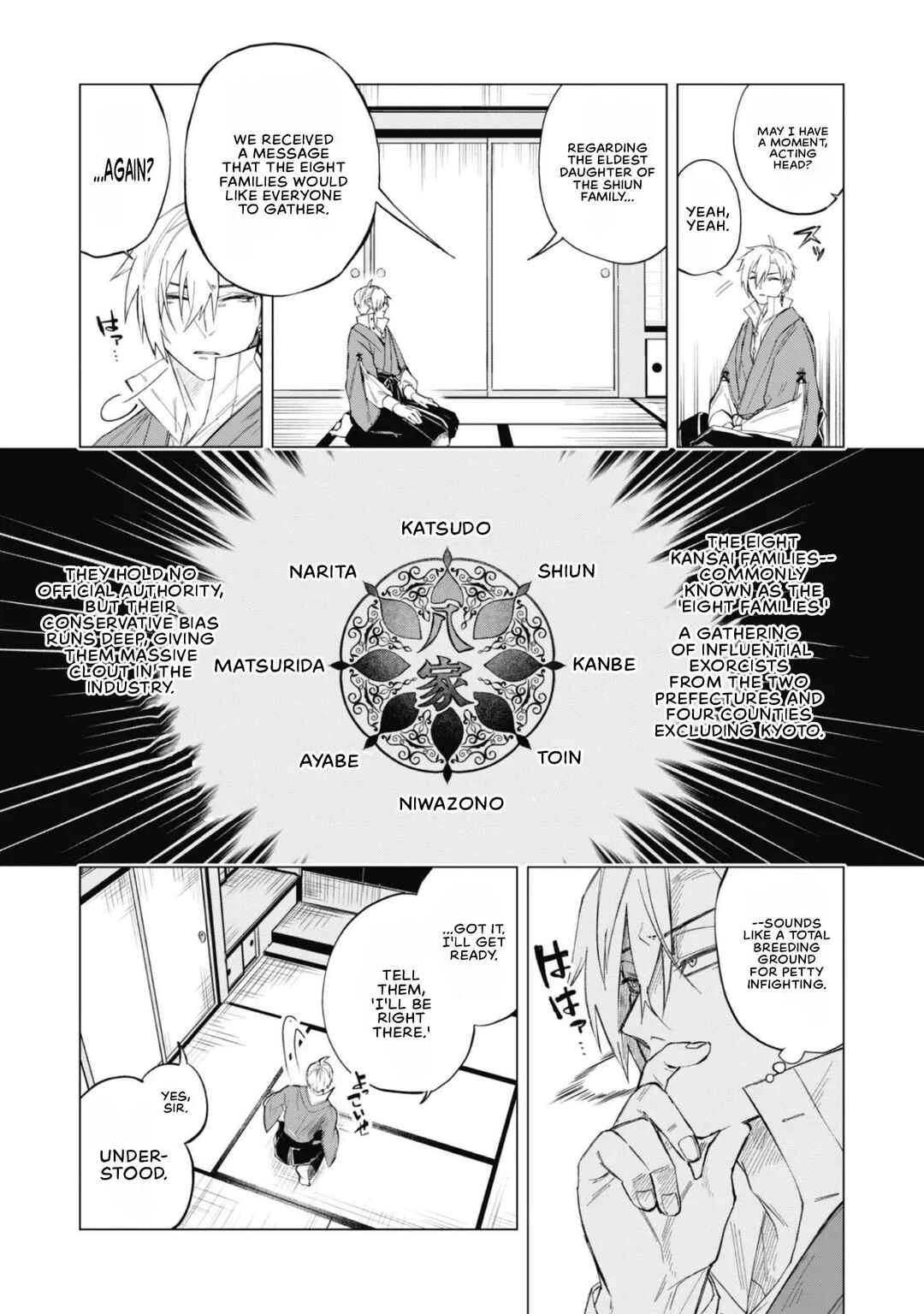 Taimashi Tensei ~Kakoku na Eroge Sekai de Kitsunegao no Kansaiben na Shouwaru Otoko wa Donai Surya Ee desu ka?~ Chapter 1: A man named Naoshi Katsumichi, First-Class Exorcist - Page 8