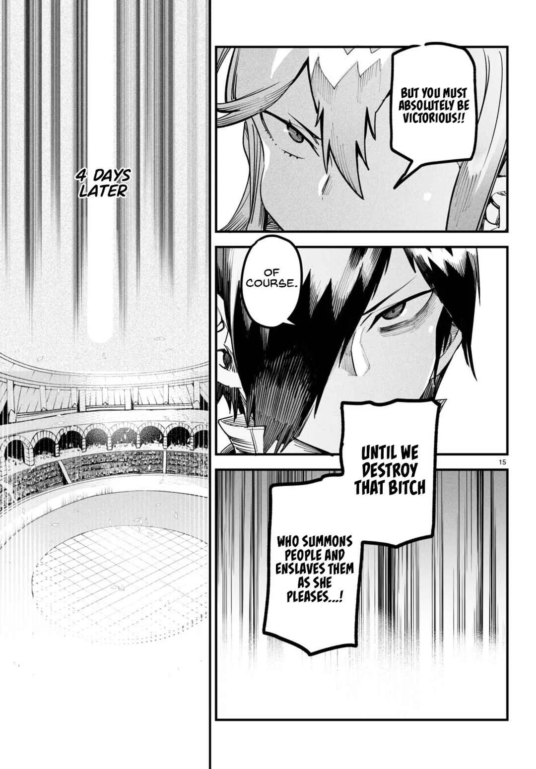 Tensei Coliseum: Saijaku Skill de Saikyou no Onna-tachi o Koryaku Shite Dorei Harem Tsukurimasu Chapter 4: The Lacking Four Heavenly Kings - Page 15