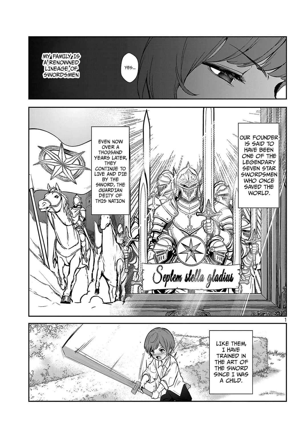 Tousan wa "Kensei", Kaasan wa "Kenshin", Boku wa "Ochi〇po Chanbara Master" Chapter 1.1 - Page 6