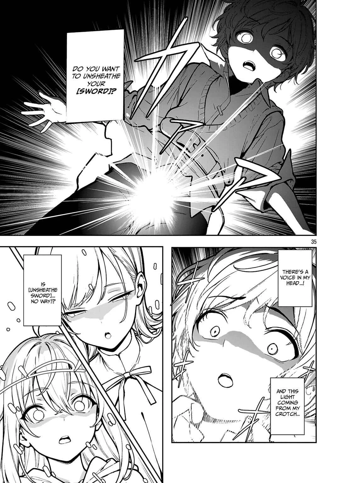 Tousan wa "Kensei", Kaasan wa "Kenshin", Boku wa "Ochi〇po Chanbara Master" Chapter 1.4 - Page 2