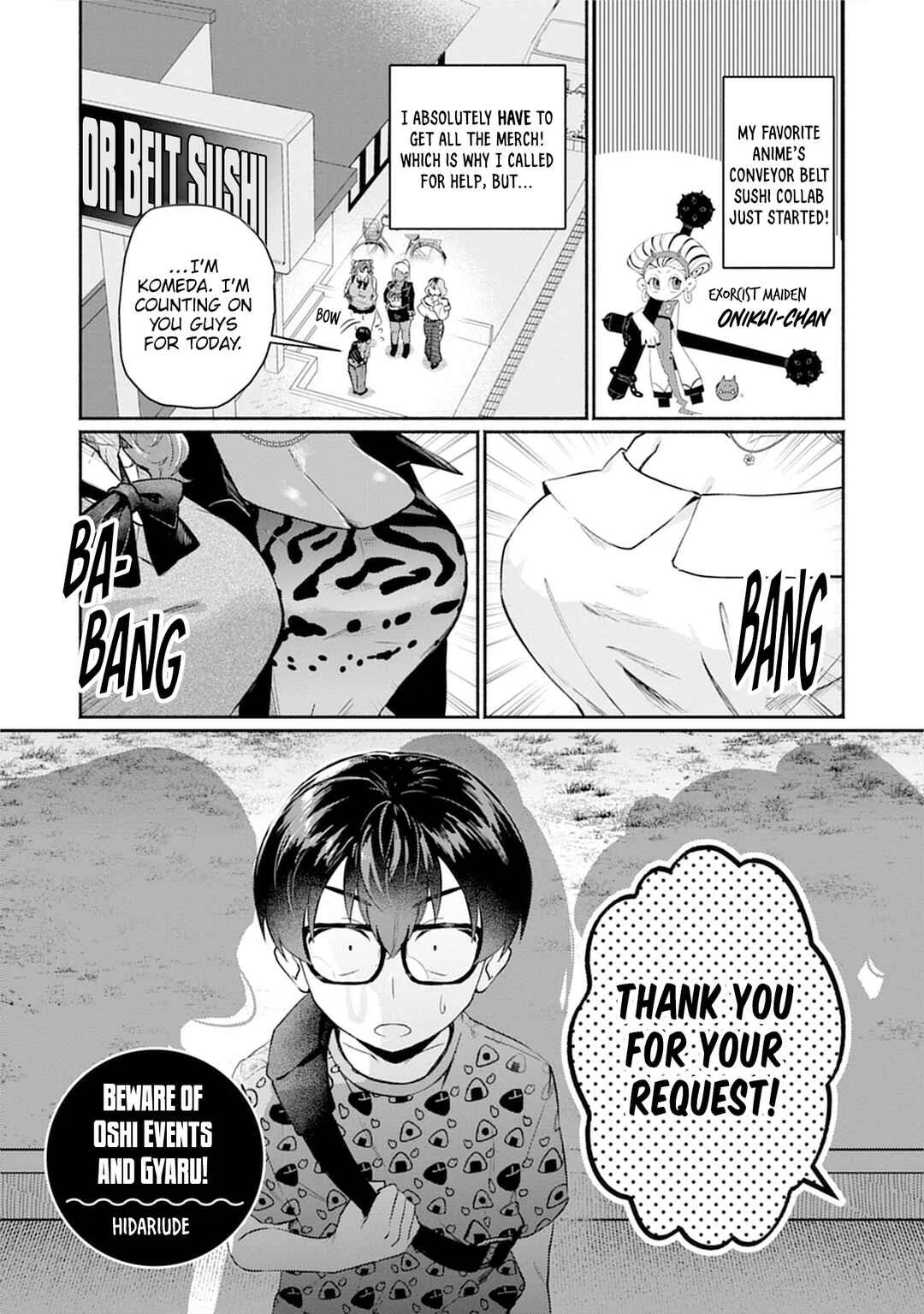 Uo Dekka - Kyonyuu Kyojiri Koushinchou Gyaru-chan wa Boku ni Koi Shiteru - Anthology Comic Chapter 3: Beware of Oshi Events and Gyaru! - Page 1
