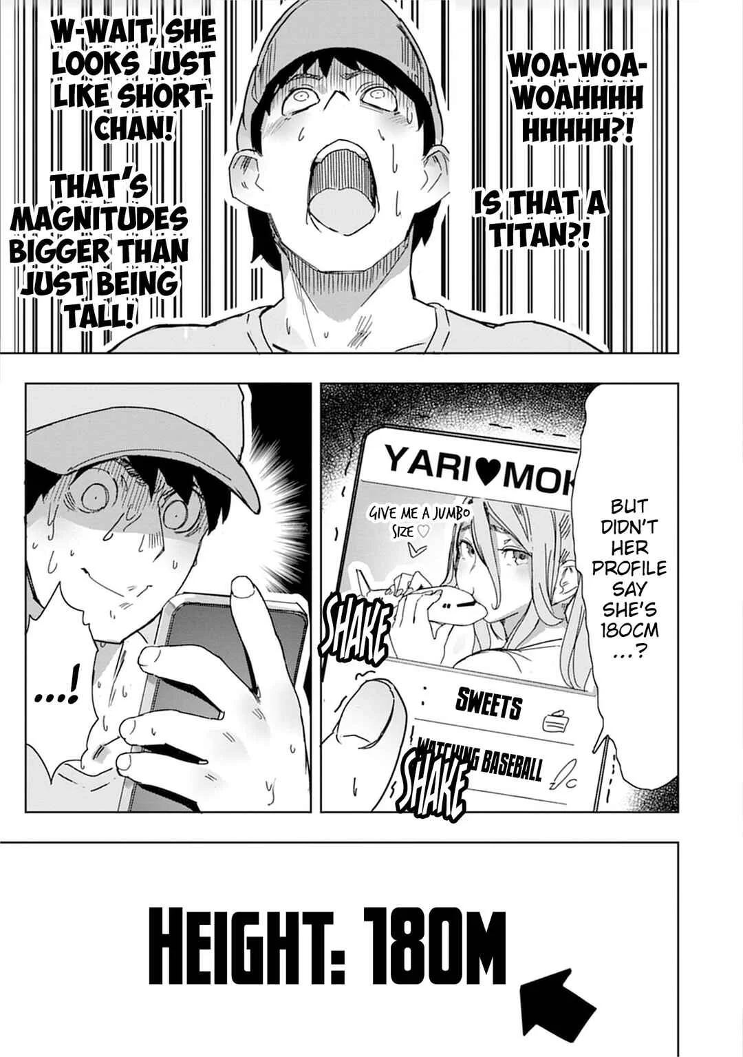 Uo Dekka - Kyonyuu Kyojiri Koushinchou Gyaru-chan wa Boku ni Koi Shiteru - Anthology Comic Chapter 4: Matching with a Giant ☆ Gyaru - Page 3