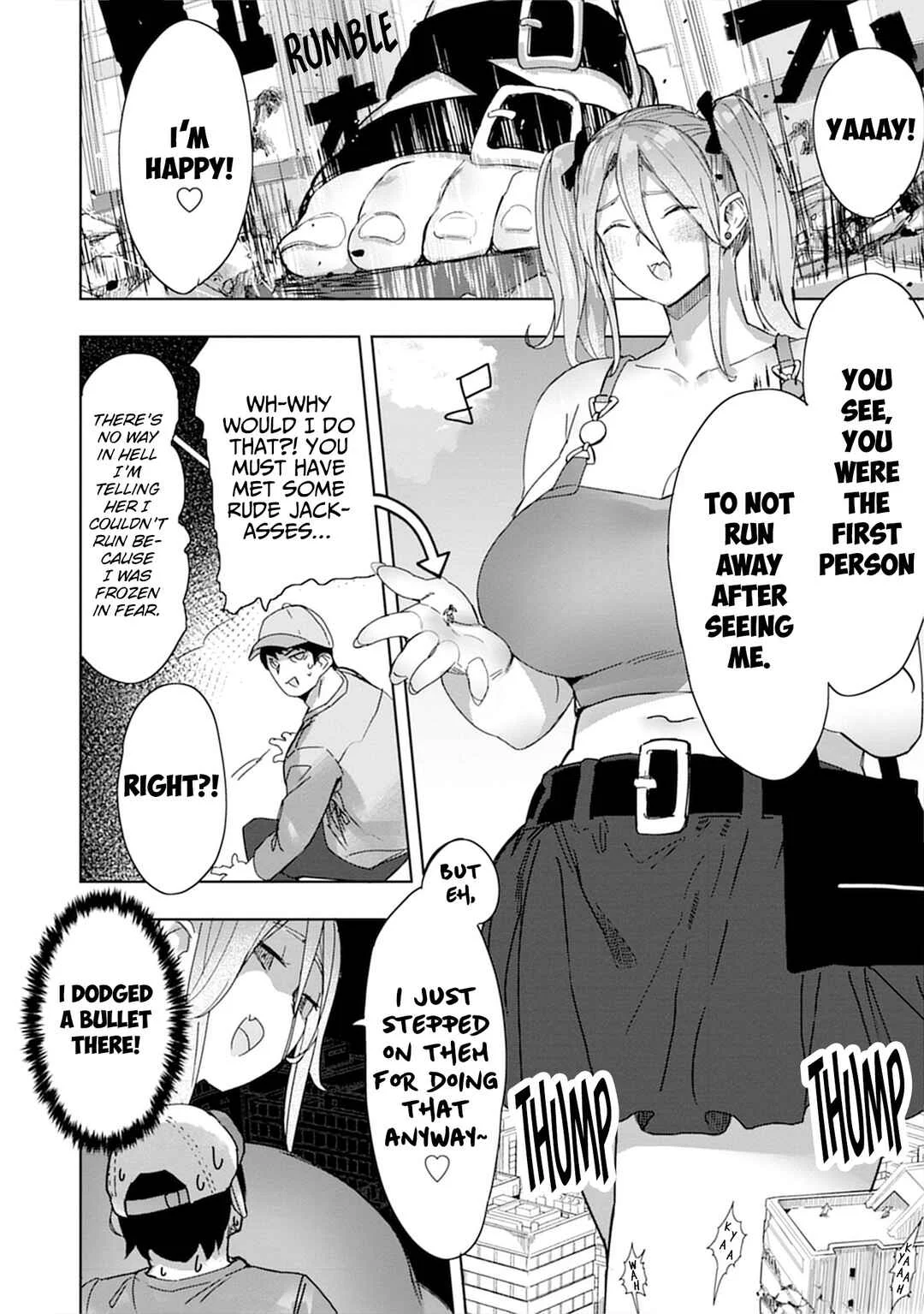 Uo Dekka - Kyonyuu Kyojiri Koushinchou Gyaru-chan wa Boku ni Koi Shiteru - Anthology Comic Chapter 4: Matching with a Giant ☆ Gyaru - Page 4