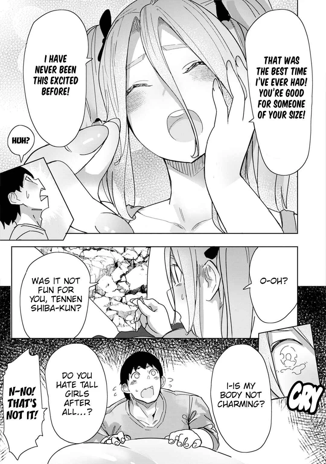 Uo Dekka - Kyonyuu Kyojiri Koushinchou Gyaru-chan wa Boku ni Koi Shiteru - Anthology Comic Chapter 4: Matching with a Giant ☆ Gyaru - Page 18