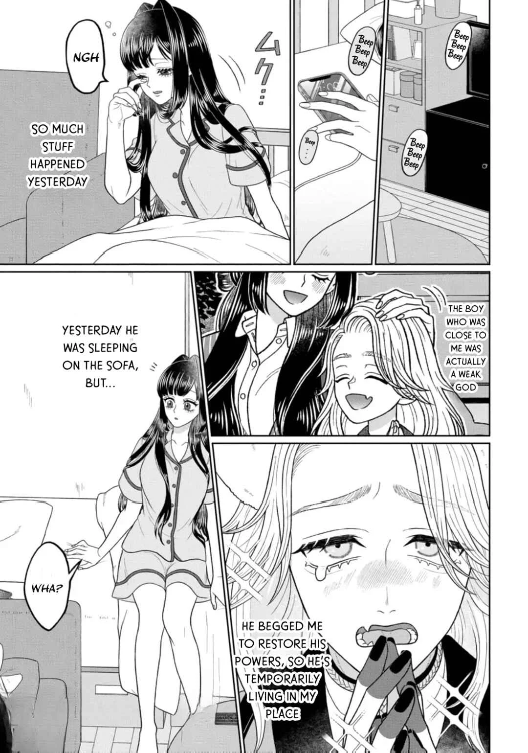 Watashi Dake no Kami-sama ~Chikara no Kaifuku no Tame ni Kiss wo Nedarareteimasu~ Chapter 2 - Page 1