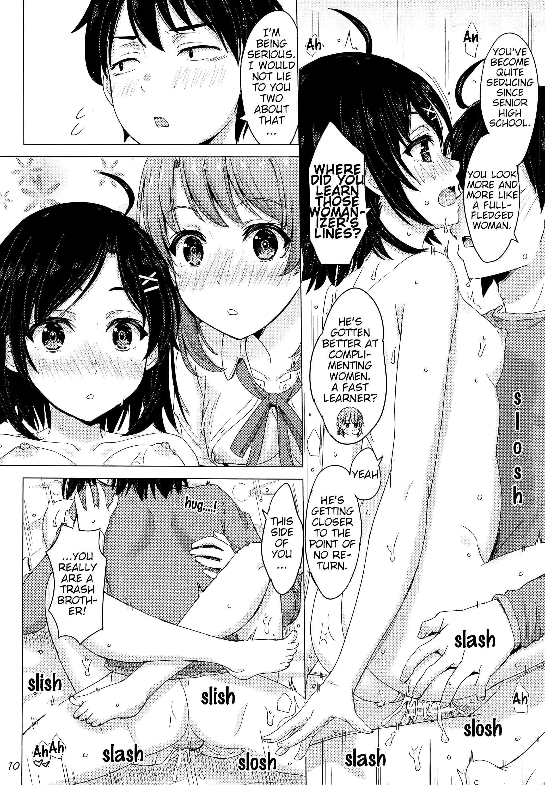 Yahari Ore no Seishun Love Come wa Machigatteiru - Ore no Kouhai to Imouto ga Neoki ni Osotte Kuru (Doujinshi) Chapter 1: Oneshot - Page 9