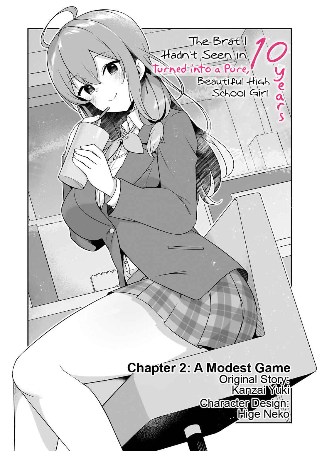10-nen Buri ni Saikai shita Kusogaki wa Seijun Bishoujo JK ni Seichou shiteita Chapter 2.1: A Modest Game (1) - Page 2