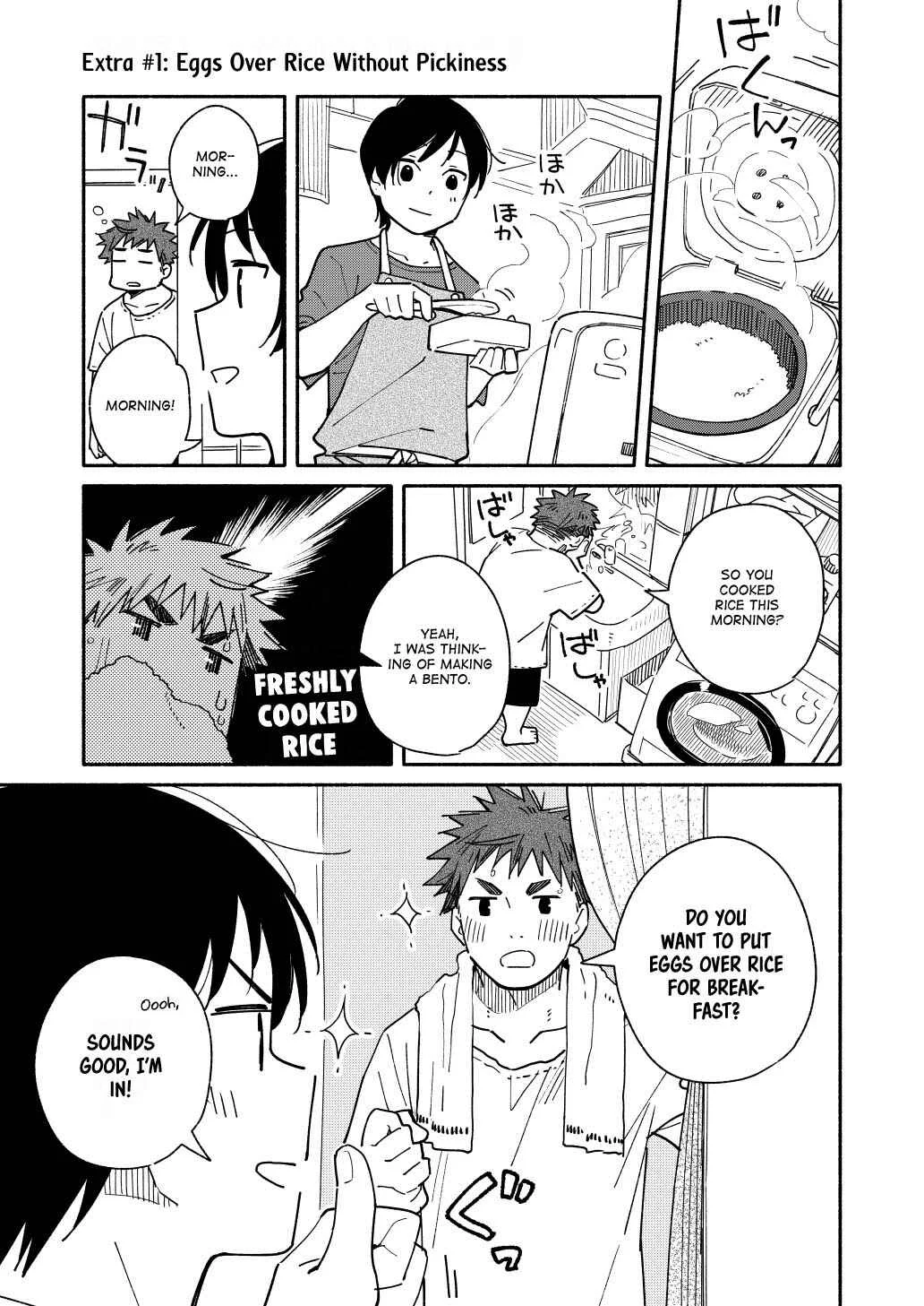 Aikagi-kun to Shiawase Gohan Chapter 1.5: Eggs Over Rice Without Pickiness - Page 1