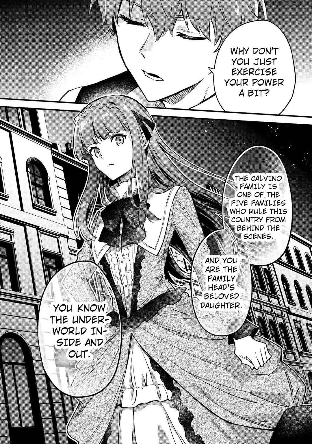 Akutou Ikka no Mana Musume, Tensei Saki mo Otome Game no Gokudou Reijou deshita ~Saijoukyuu Rank no Akuyaku-sama, Sono Dekiai wa Fuyou desu!~ Chapter 1 - Page 13
