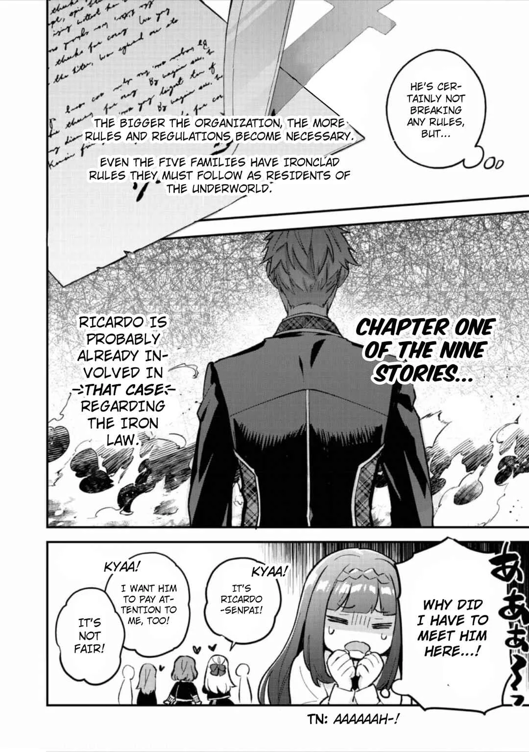 Akutou Ikka no Mana Musume, Tensei Saki mo Otome Game no Gokudou Reijou deshita ~Saijoukyuu Rank no Akuyaku-sama, Sono Dekiai wa Fuyou desu!~ Chapter 6 - Page 4