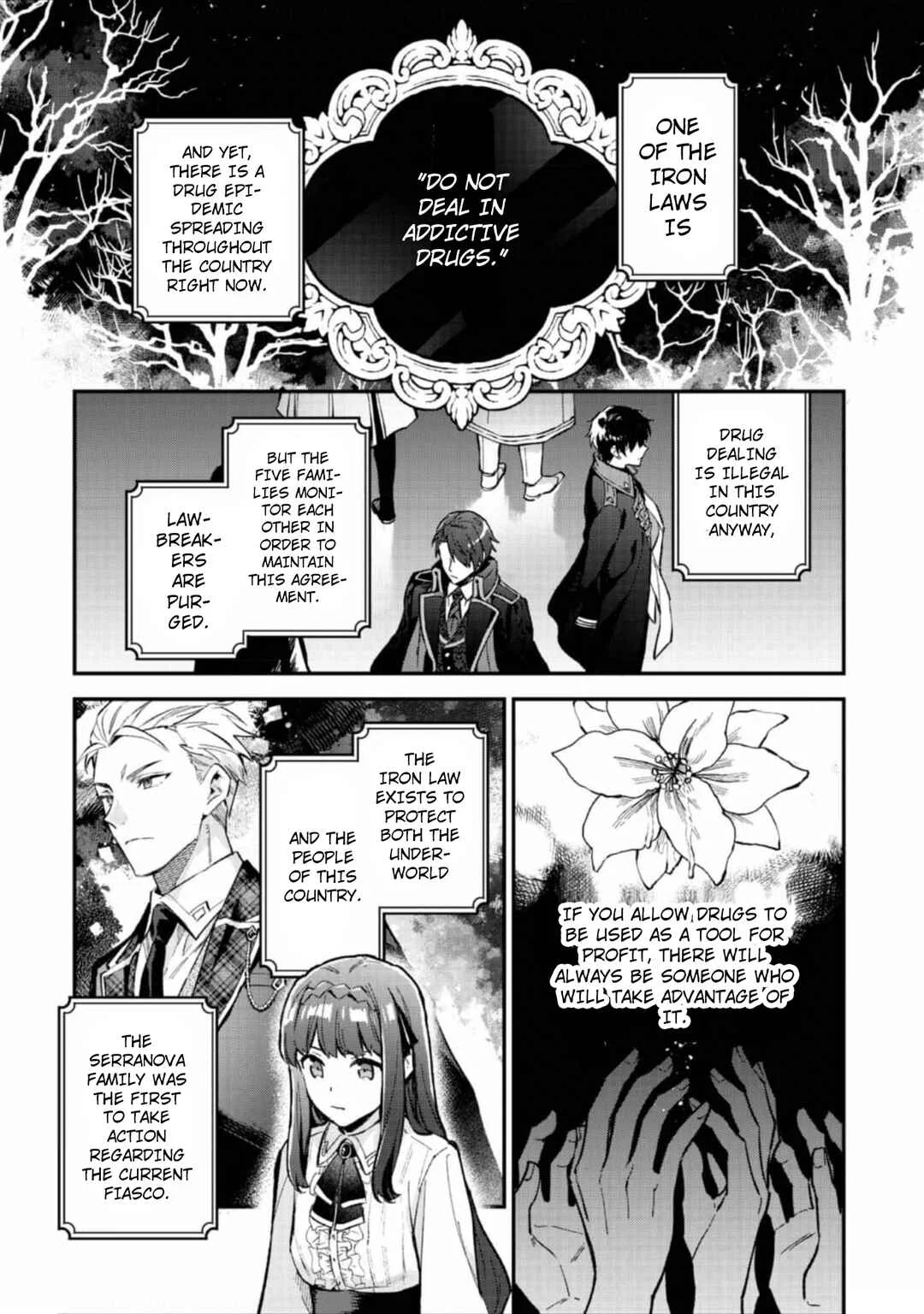 Akutou Ikka no Mana Musume, Tensei Saki mo Otome Game no Gokudou Reijou deshita ~Saijoukyuu Rank no Akuyaku-sama, Sono Dekiai wa Fuyou desu!~ Chapter 6 - Page 21