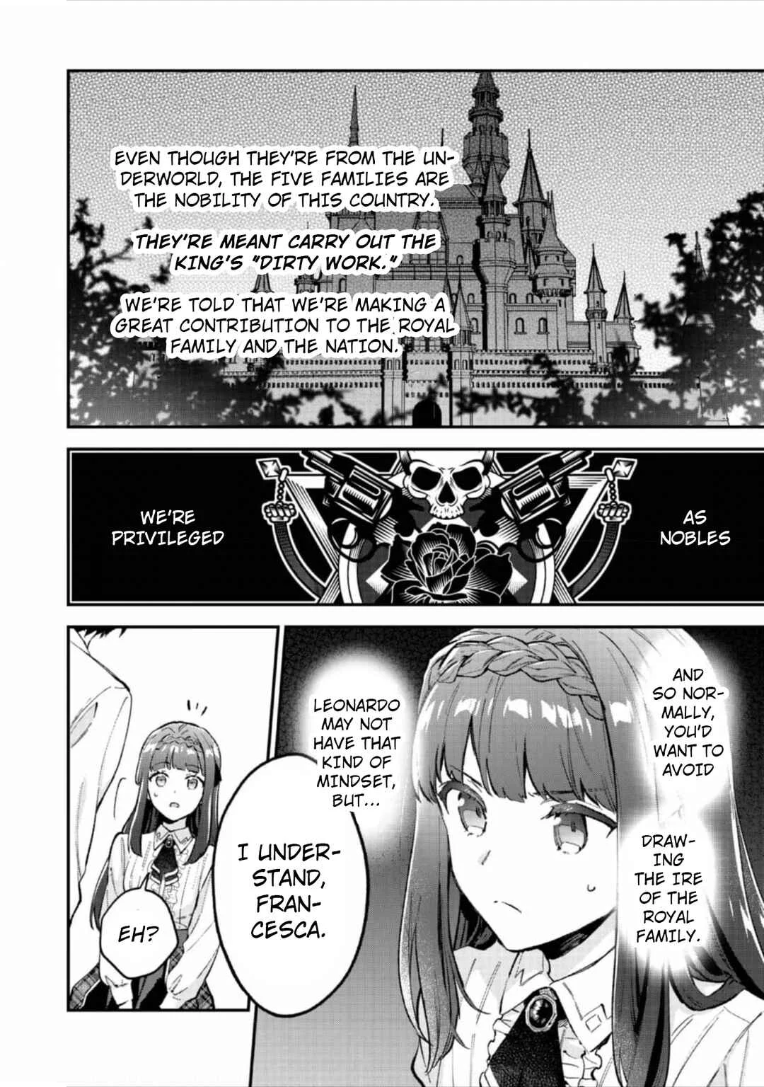 Akutou Ikka no Mana Musume, Tensei Saki mo Otome Game no Gokudou Reijou deshita ~Saijoukyuu Rank no Akuyaku-sama, Sono Dekiai wa Fuyou desu!~ Chapter 7 - Page 12