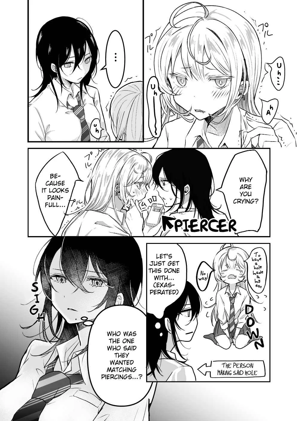 Amasaya Chapter 1: A Hardcore Masochistic Gyaru Who Is Weak Against Ear Teasing - Page 1