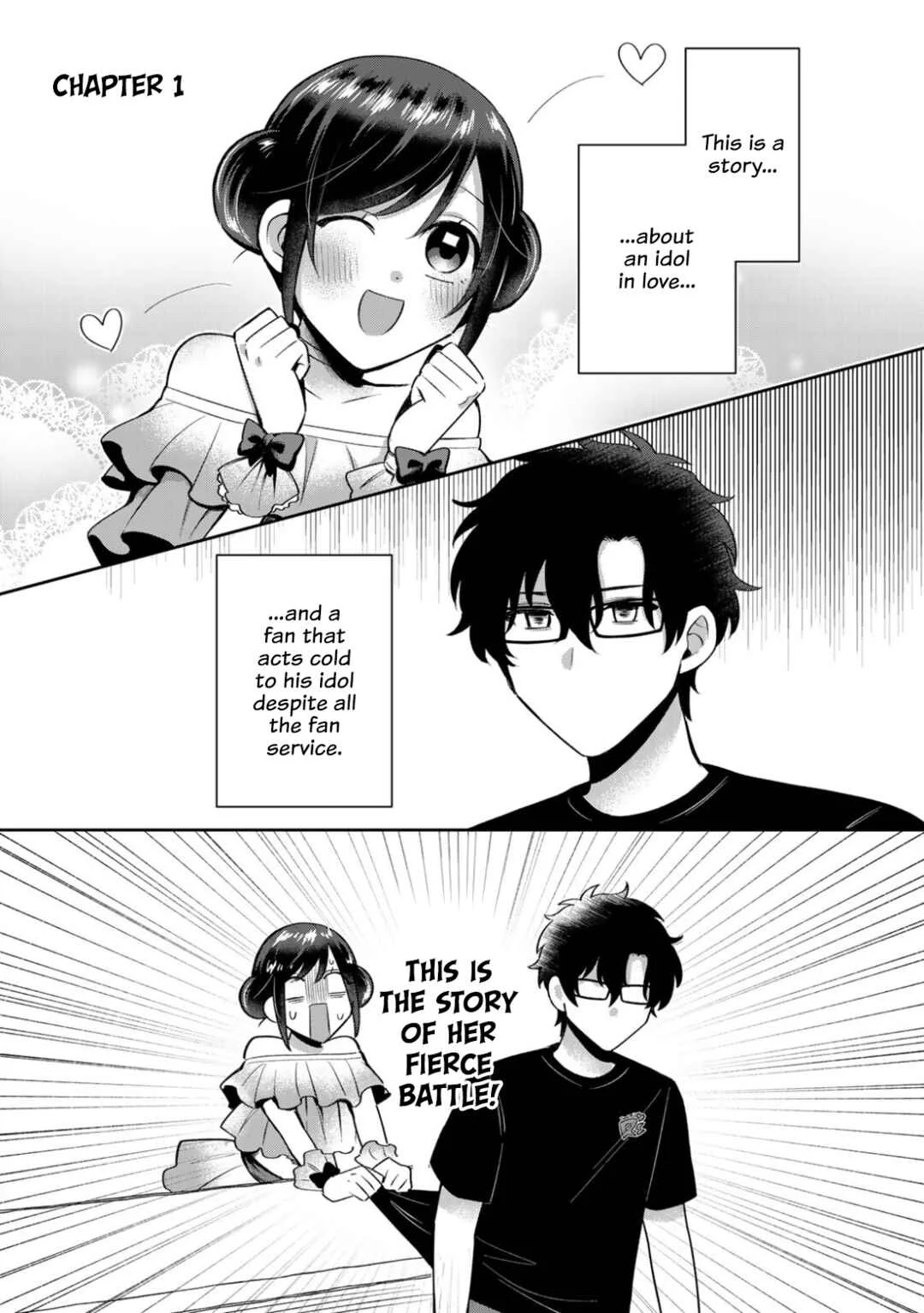 An Idol Who's Super in Love with Her Fan and a Fan Who's Cold to His Idol Chapter 1 - Page 1