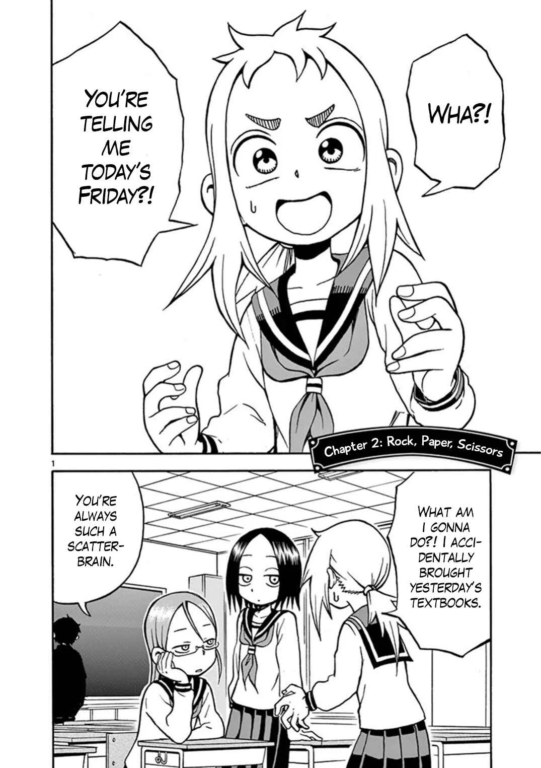 Ashita wa Doyoubi Chapter 2: Rock, Paper, Scissors - Page 1