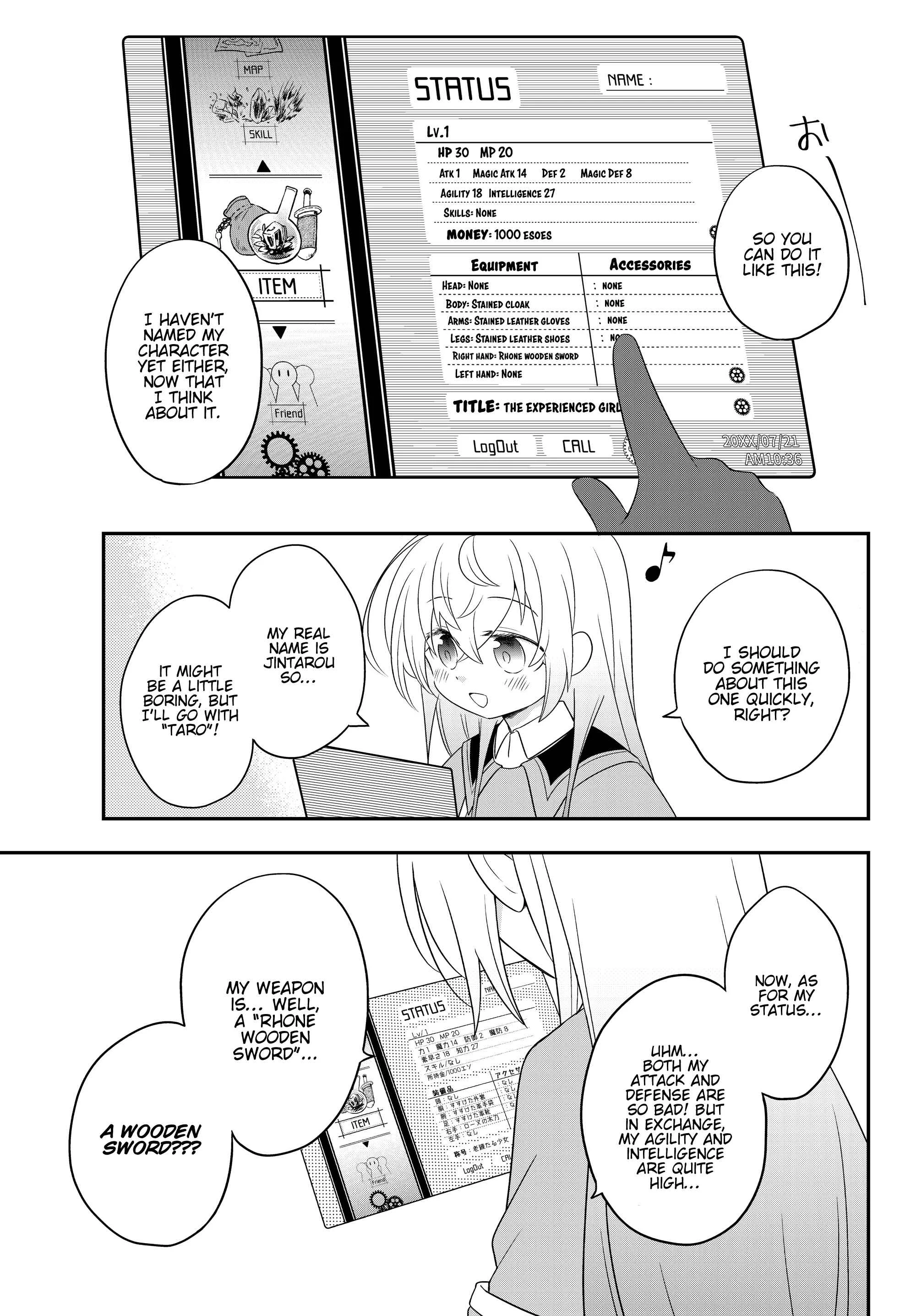 Bishoujo ni Natta kedo, Netoge Haijin Yattemasu. Chapter 3.1: To the world of Mercenaries (1) - Page 8