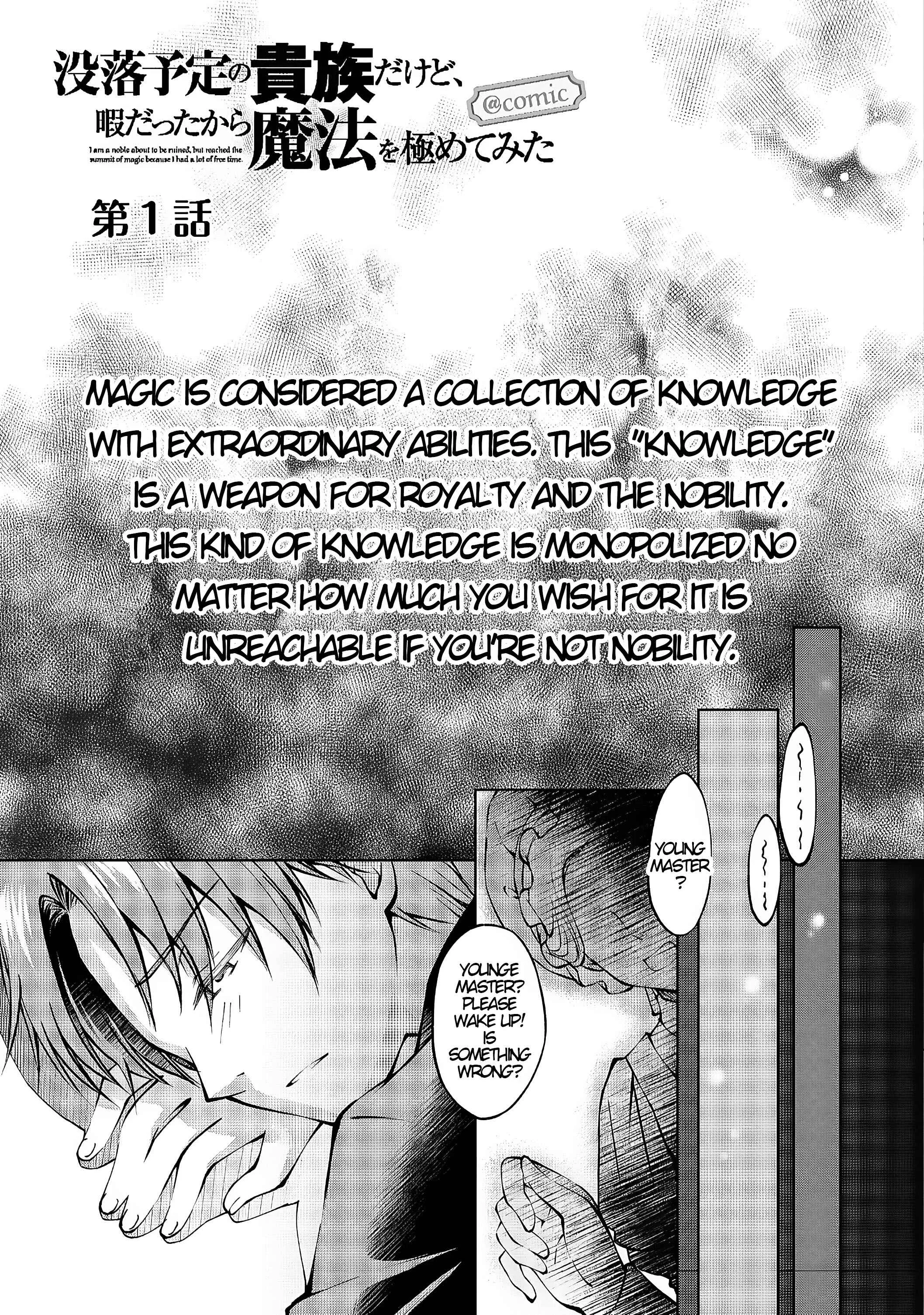 Botsuraku Yotei no Kizoku Dakedo, Hima Datta kara Mahou wo Kiwametemita Chapter 1 - Page 4