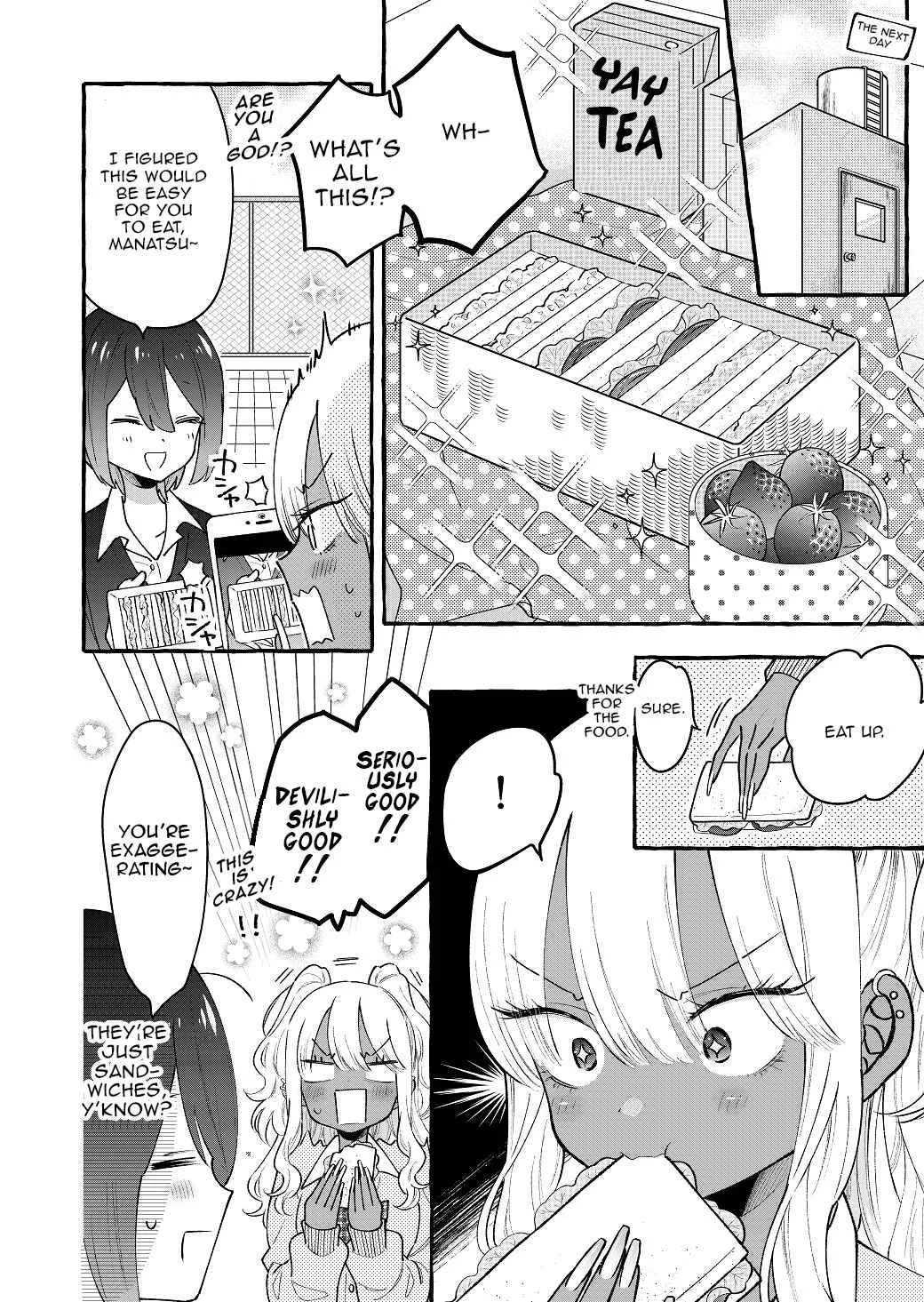 Boyish Girl × Gyaru Chapter 5: Boyish girl and gyaru just eating lunch together - Page 2