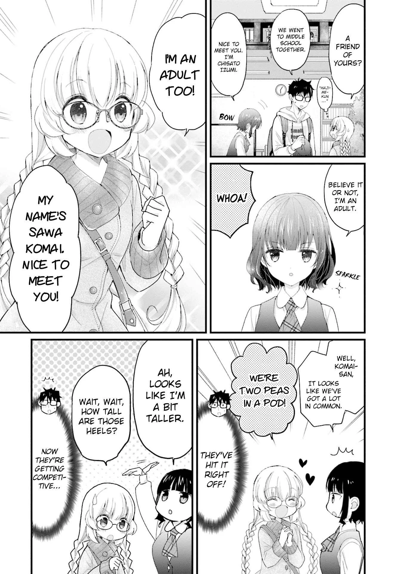 Chicchai Kanojo Senpai ga Kawaisugiru. Chapter 4: She's Short Too! - Page 7