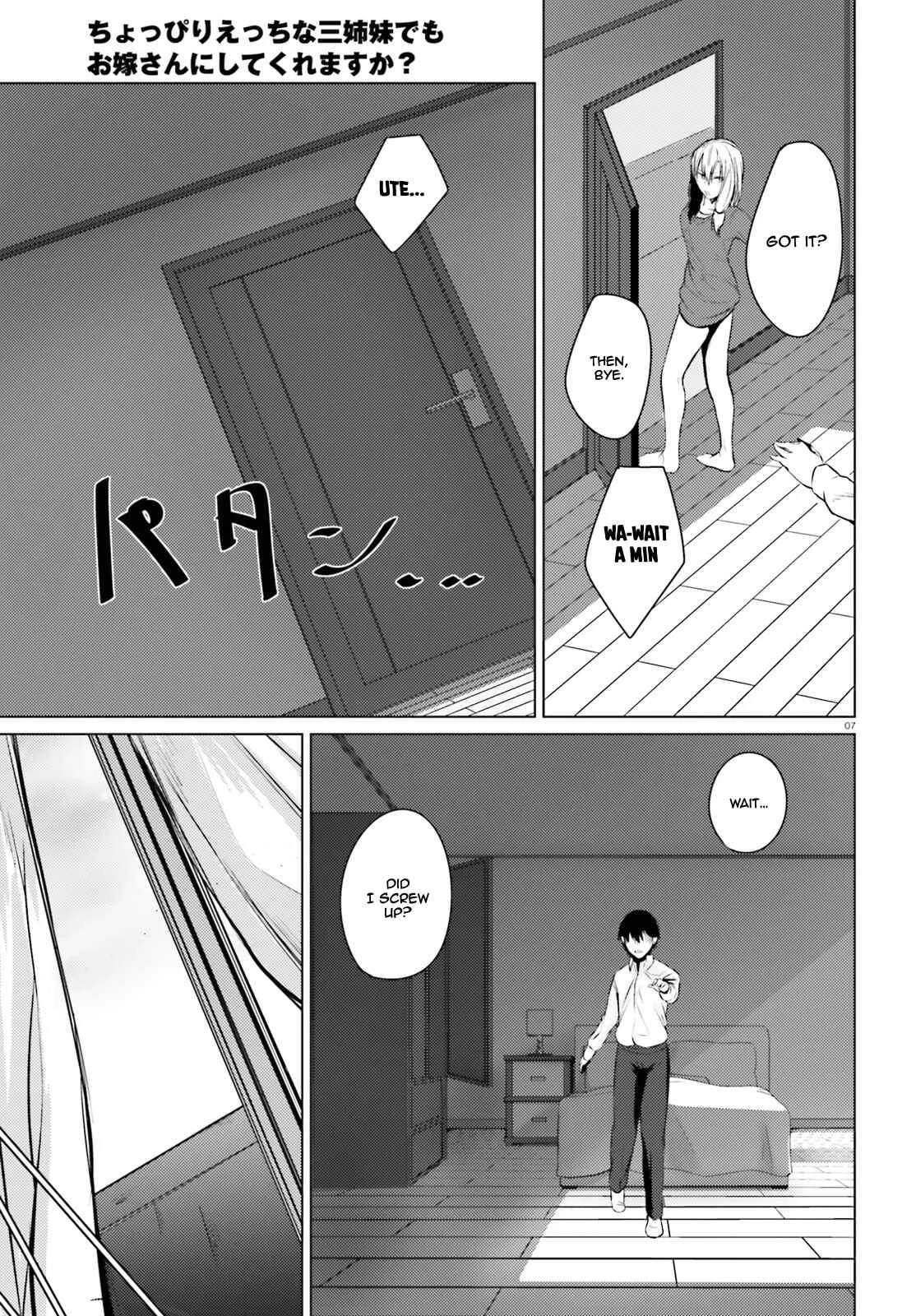 Choppiri Ecchi na Sanshimai Demo, Oyomesan ni Shitekuremasuka? Chapter 4 - Page 8