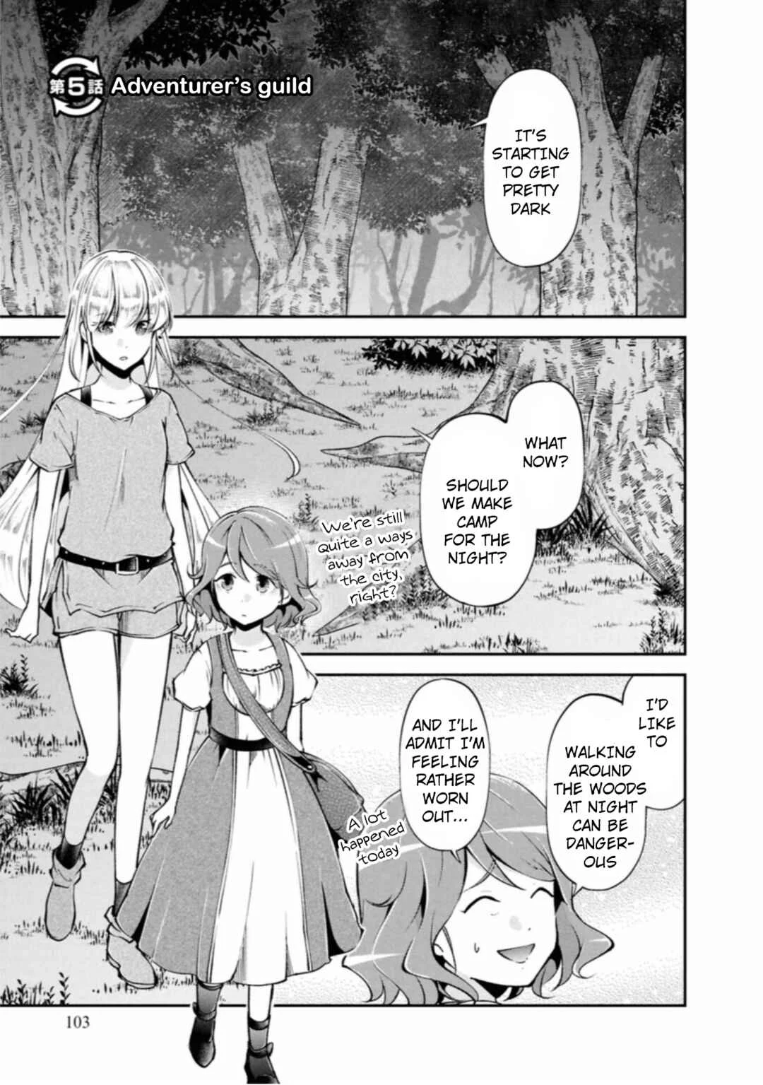 Classmate wa Isekai Ten'i nanoni Watashi wa Isekai Tensei Chapter 5: Adventurer's guild - Page 1