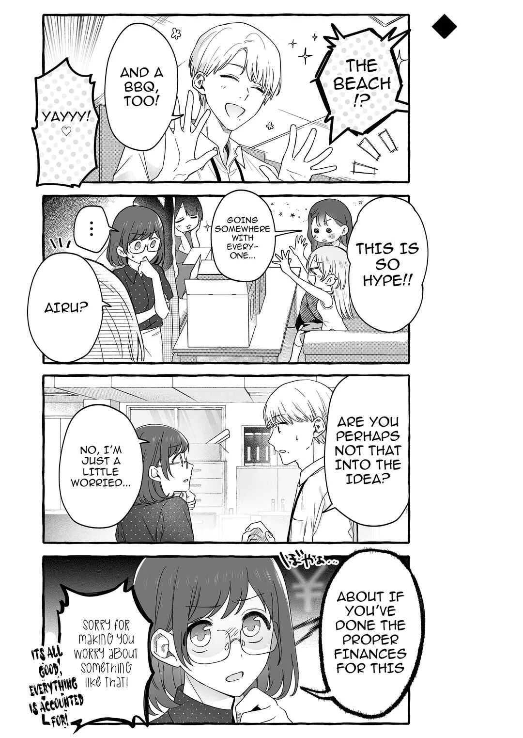 Damedol to Sekai ni 1-nin dake no Fan Chapter 36: Beach Stories 4-Koma - Page 1