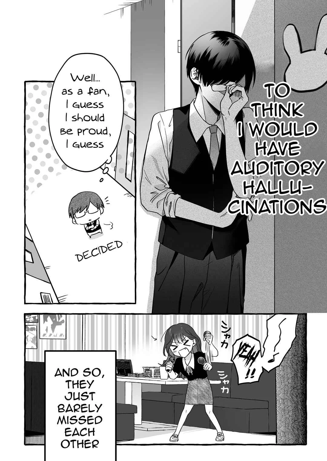 Damedol to Sekai ni 1-nin dake no Fan Chapter 7: Karaoke - Page 14