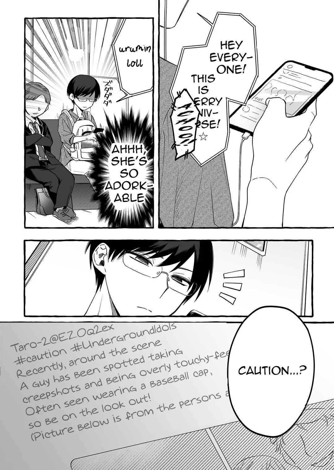 Damedol to Sekai ni 1-nin dake no Fan Chapter 8: Caution - Page 2