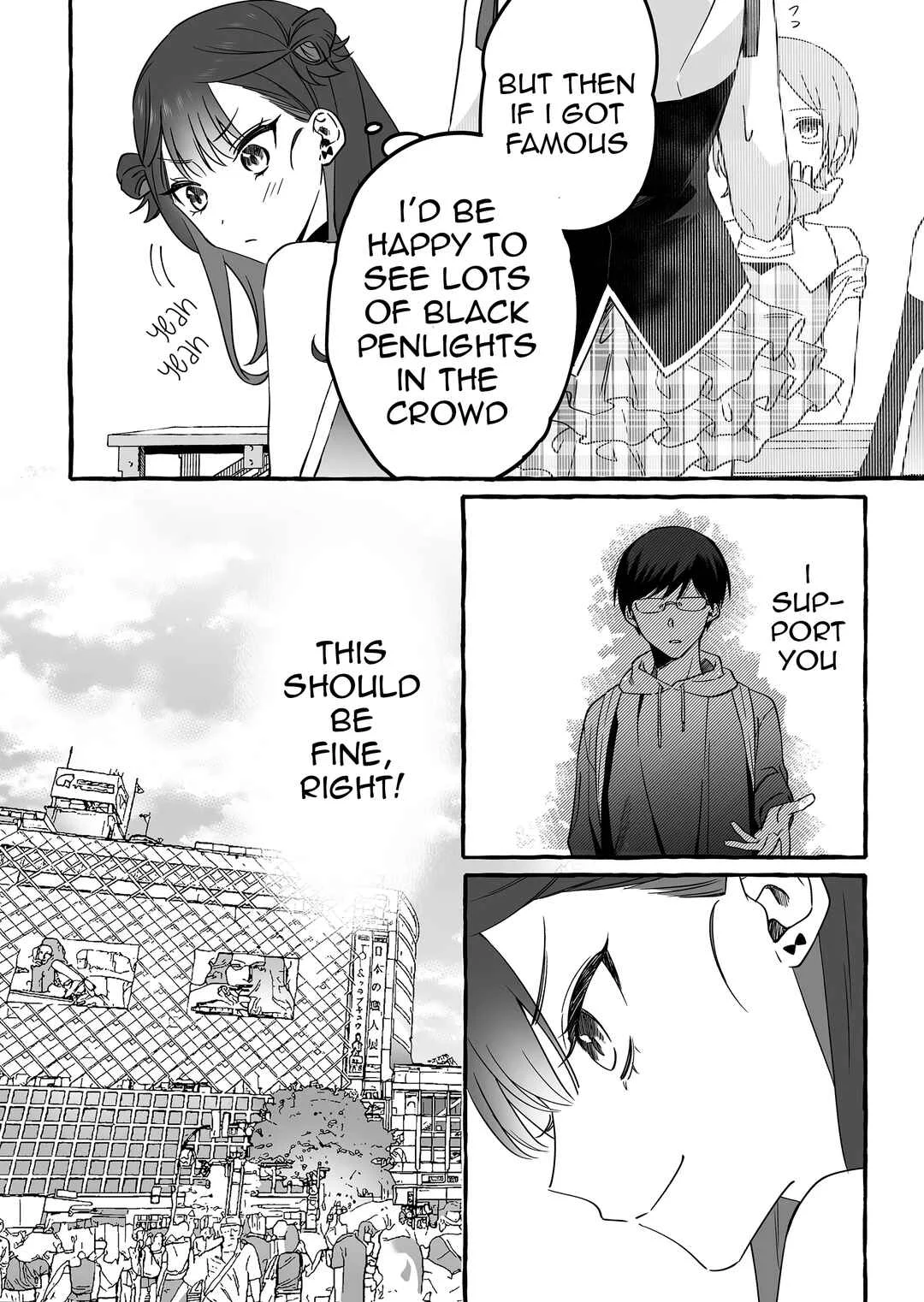 Damedol to Sekai ni 1-nin dake no Fan Chapter 8: Caution - Page 12