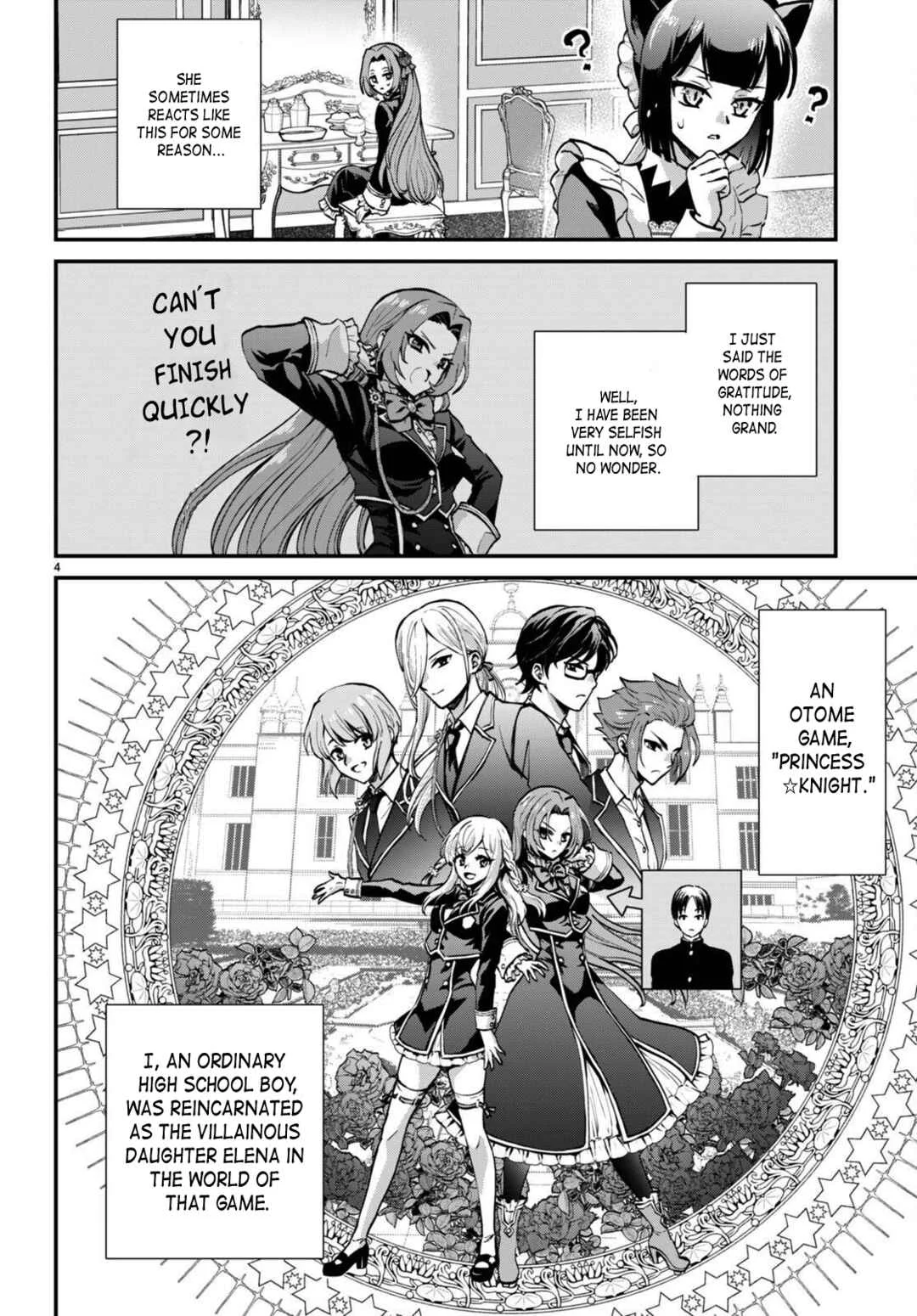 Danshi Koukousei, Otome Game no Akuyaku Reijou ni Tensei Suru. Chapter 3: Hot guys are terrifying - Page 4