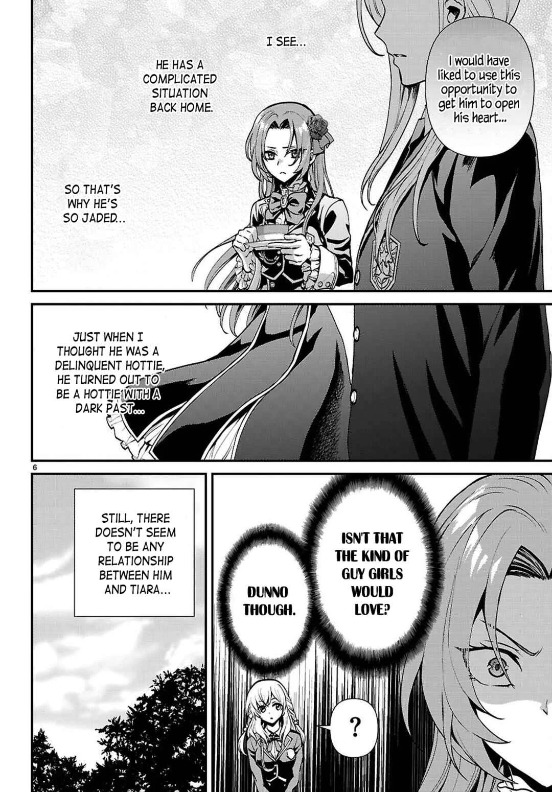 Danshi Koukousei, Otome Game no Akuyaku Reijou ni Tensei Suru. Chapter 5: A delinquent and a noble lady ② - Page 6