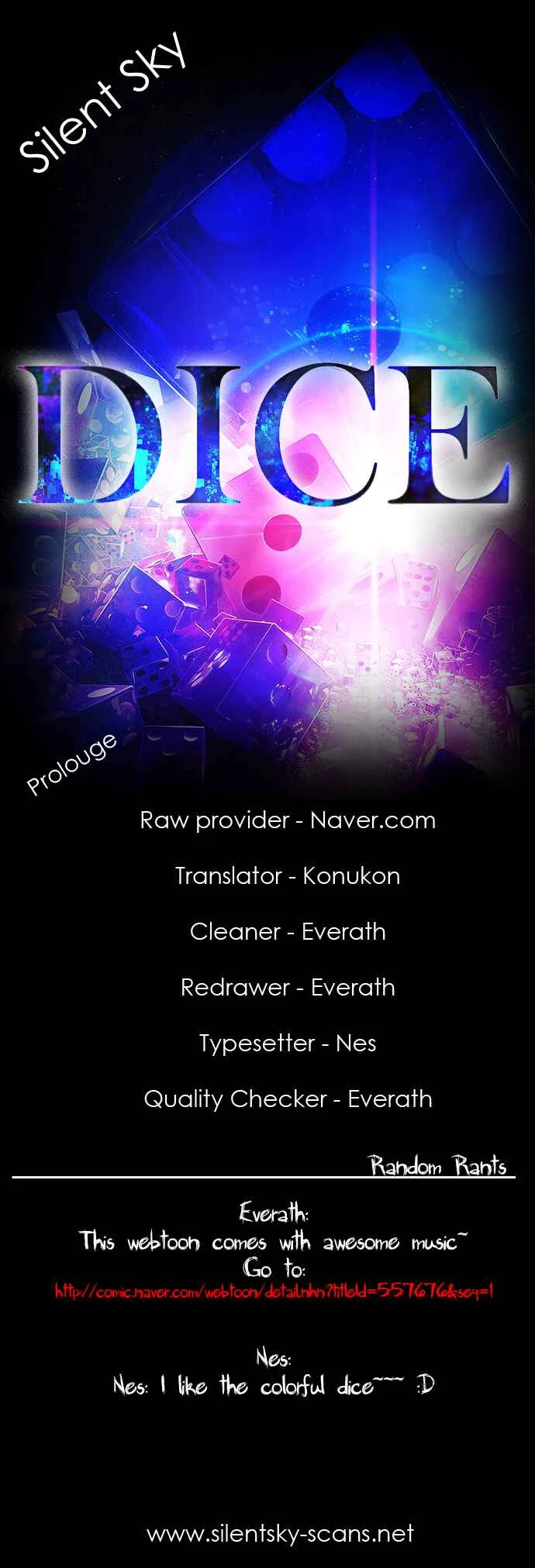 DICE Chapter 0: Prologue - Page 1