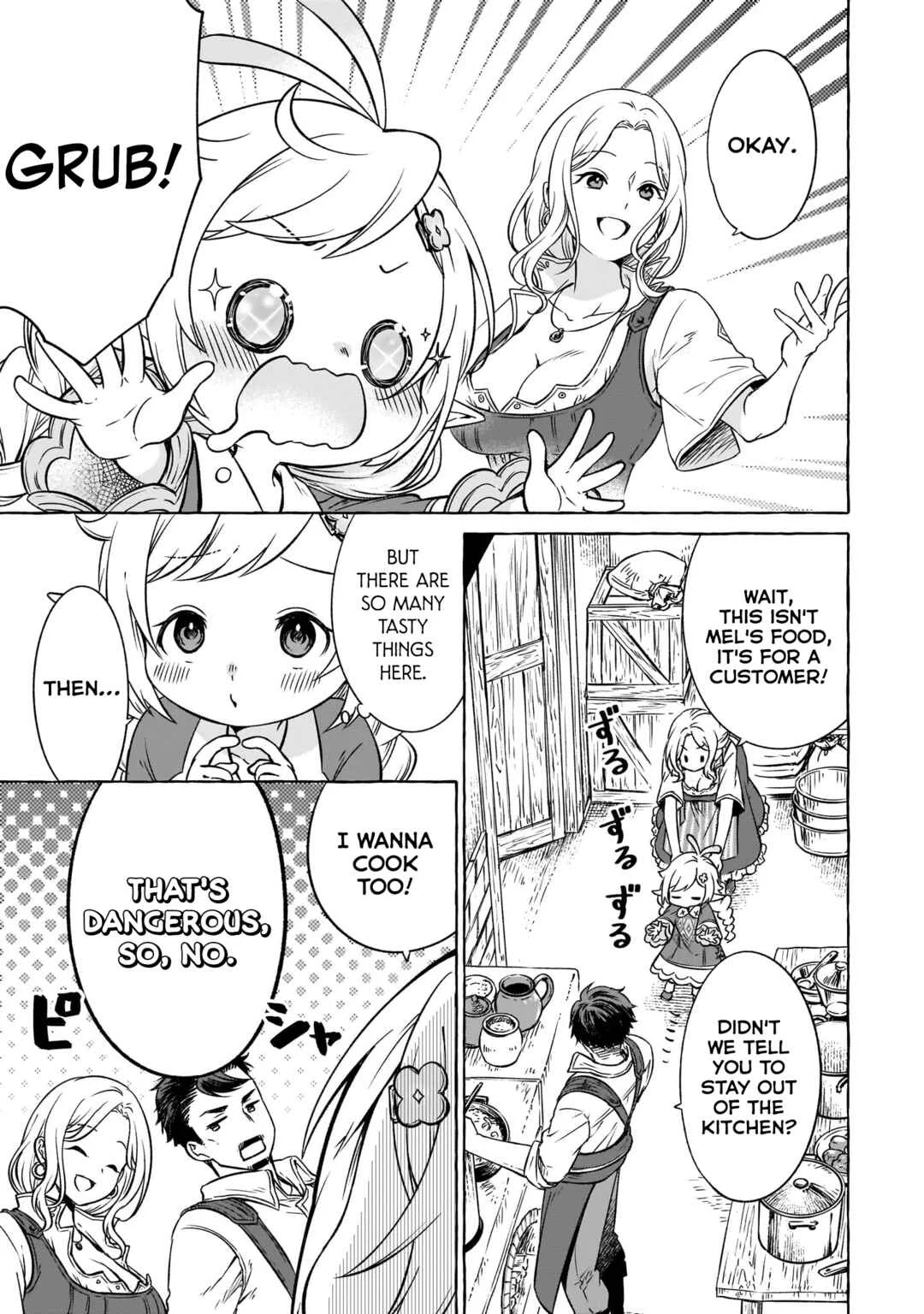 Elf-san no Mahou Ryouriten: Yousei Joou to shite Tensei Shita keredo, Mazu wa Nonbiri Oryouri Tsukurimakurimasu! Chapter 4 - Page 7