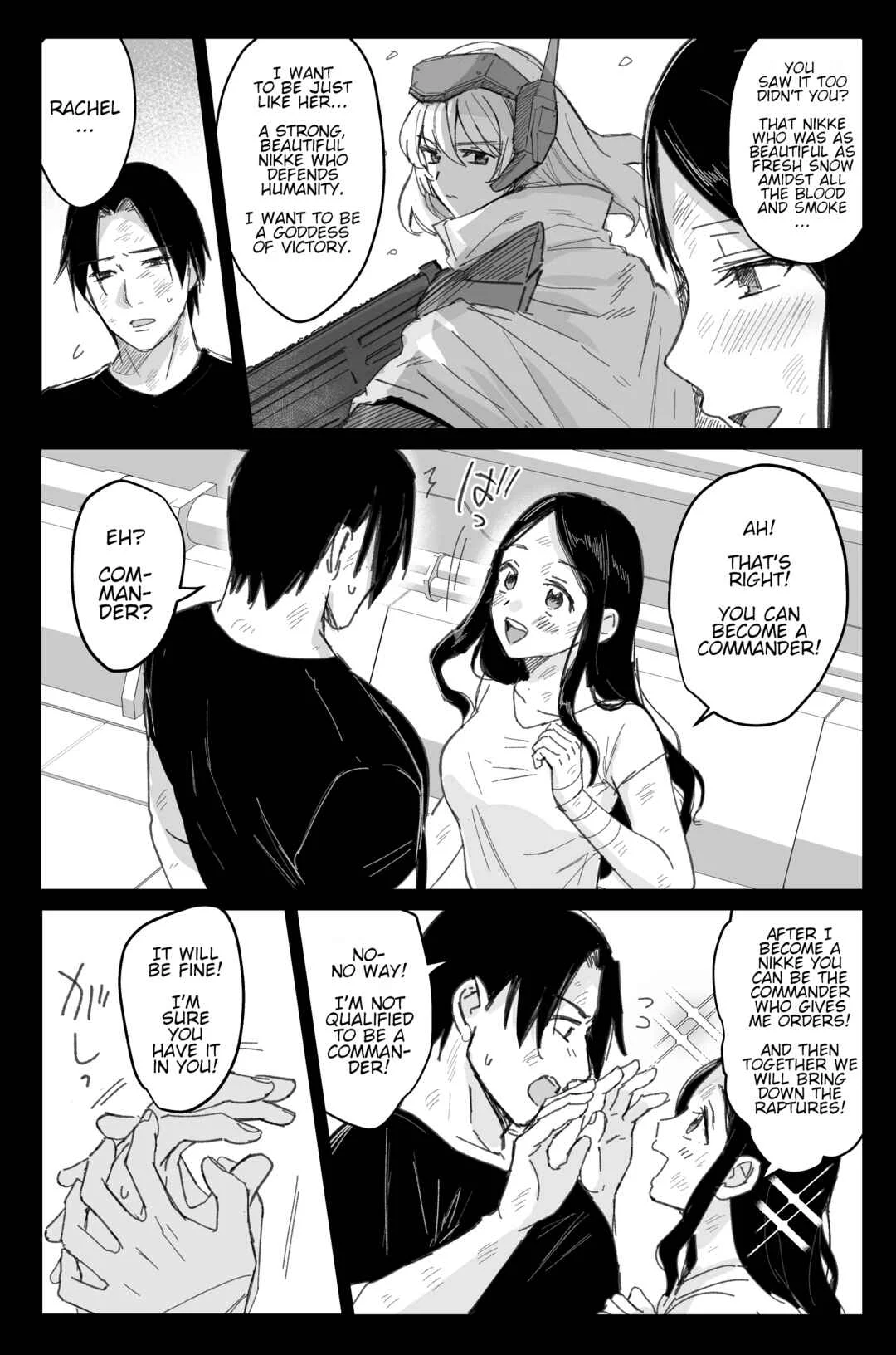 Goddess of Victory: Nikke - Ryousangata Nike x Sousaku Shikikan (Doujinshi) Chapter 2: Scar covered hands - Page 5