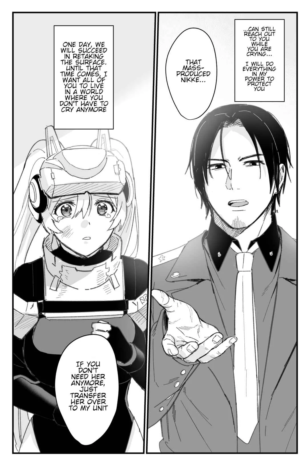 Goddess of Victory: Nikke - Ryousangata Nike x Sousaku Shikikan (Doujinshi) Chapter 2: Scar covered hands - Page 19